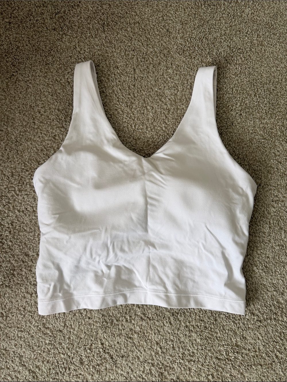Athleta White V-Neck Crop Tank Top - Women